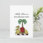 Heraldic Camel Palm Tree Color Coat of Arms Kaart (Staand voorkant)