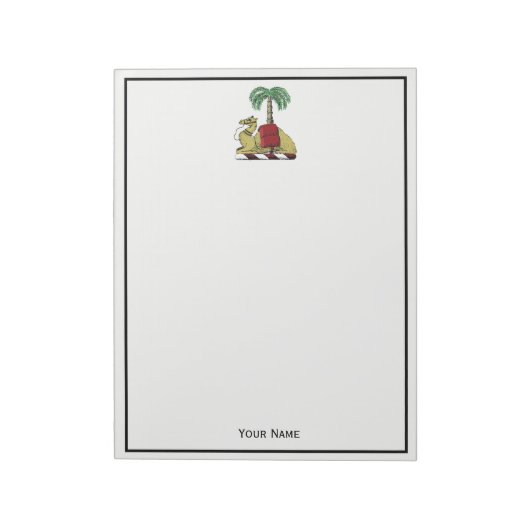 Heraldic Camel Palm Tree Color Coat of Arms Notitieblok (Linkerzijde)