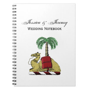 Heraldic Camel Palm Tree Color Coat of Arms Notitieboek