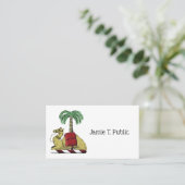 Heraldic Camel Palm Tree Color Coat of Arms Visitekaartje (Staand voorkant)