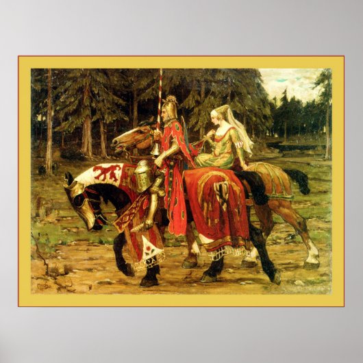 Heraldic Chivalry ~ Alphonse Mucha Poster (Voorkant)