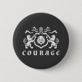 Heraldic Courage Lions Blazon Ronde Button 5,7 Cm (Voorkant)