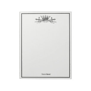 Heraldic Crossed Swords Sabers Emblem Crest Notitieblok