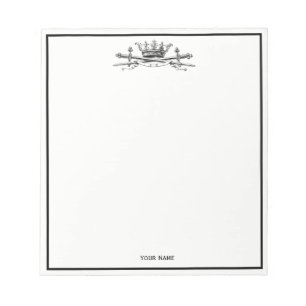 Heraldic Crossed Swords Sabers Emblem Crest Notitieblok