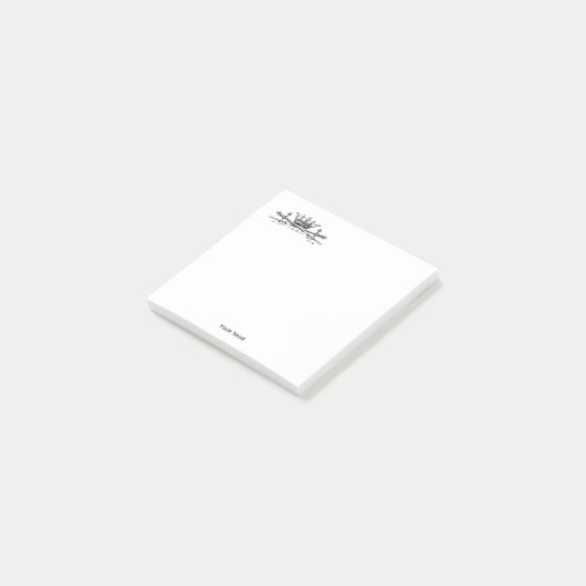 Heraldic Crossed Swords Sabers Emblem Crest Post-it® Notes (Schuin)