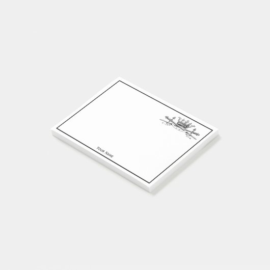 Heraldic Crossed Swords Sabers Emblem Crest Post-it® Notes (Schuin)