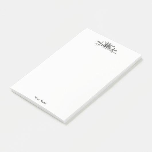 Heraldic Crossed Swords Sabers Emblem Crest Post-it® Notes (Schuin)