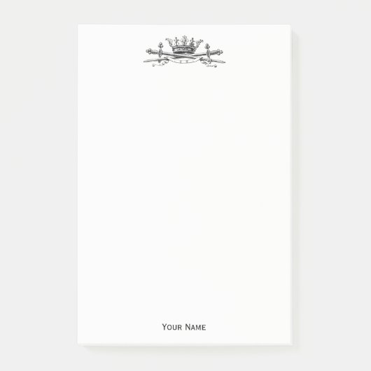 Heraldic Crossed Swords Sabers Emblem Crest Post-it® Notes (Voorkant)