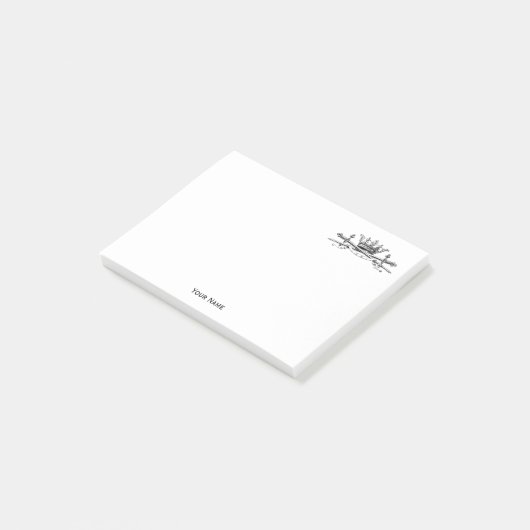 Heraldic Crossed Swords Sabers Emblem Crest Post-it® Notes (Schuin)