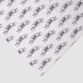 Heraldic Crossed Swords Sabers Emblem Crest Tissuepapier (Detail)