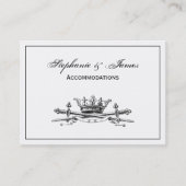 Heraldic Crossed Swords Sabers Emblem Crest Visitekaartje (Voorkant)