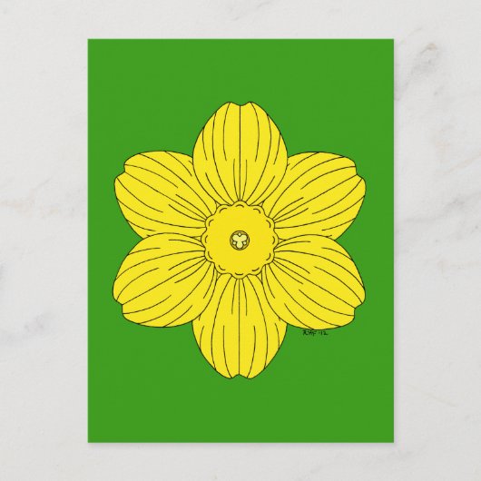Heraldic Daffodil Briefkaart (Voorkant)
