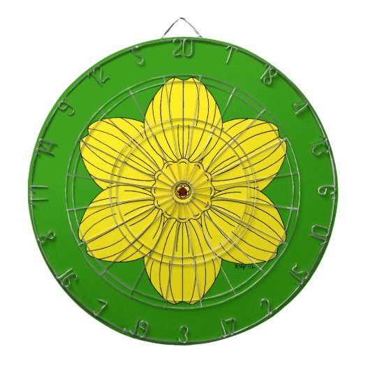 Heraldic Daffodil Dartbord (Voorkant)