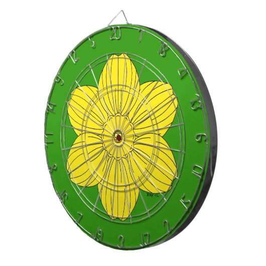 Heraldic Daffodil Dartbord (Voorkant Rechts)