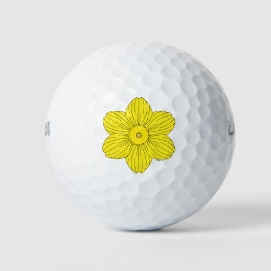 Heraldic Daffodil Golfballen (Voorkant)