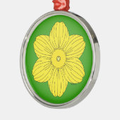 Heraldic Daffodil Metalen Ornament (Links)