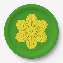 Heraldic Daffodil Papieren Bordje
