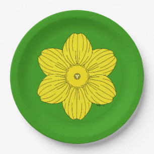 Heraldic Daffodil Papieren Bordje