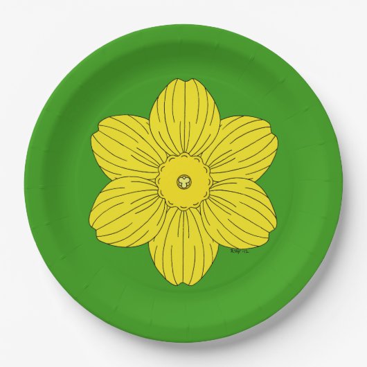 Heraldic Daffodil Papieren Bordje (Voorkant)