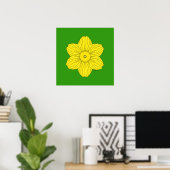 Heraldic Daffodil Poster (Thuiskantoor)