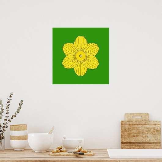 Heraldic Daffodil Poster (Keuken)