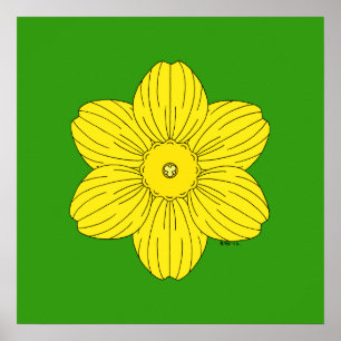Heraldic Daffodil Poster