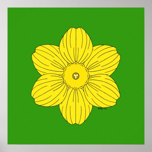 Heraldic Daffodil Poster (Voorkant)