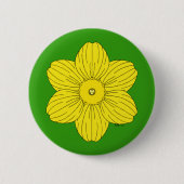 Heraldic Daffodil Ronde Button 5,7 Cm (Voorkant)