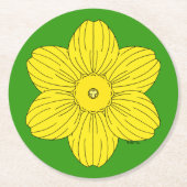 Heraldic Daffodil Ronde Kartonnen Onderzetter (Voorkant)