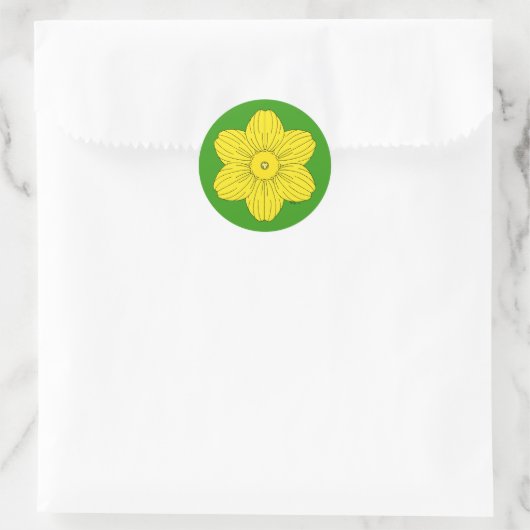 Heraldic Daffodil Ronde Sticker (Tas)