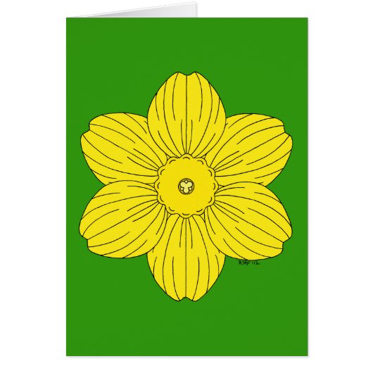 Heraldic Daffodil Wenskaart (Voorkant)