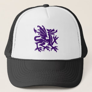 Heraldic Dragon 01 - Deep Paars Trucker Pet