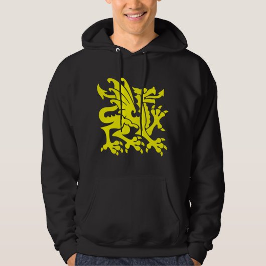 Heraldic Dragon 01 - Geel Hoodie (Voorkant)