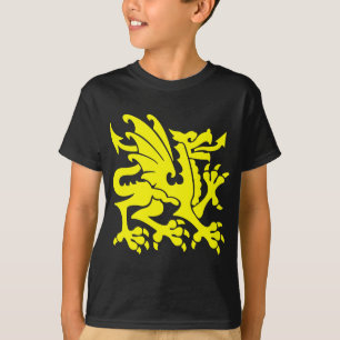 Heraldic Dragon 01 - Geel T-shirt