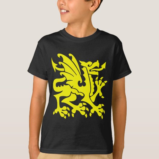Heraldic Dragon 01 - Geel T-shirt (Voorkant)