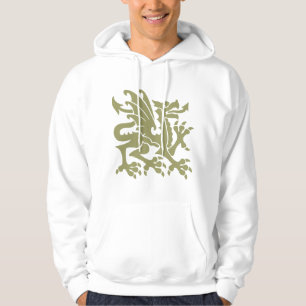 Heraldic Dragon 01 - Khaki Hoodie