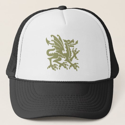 Heraldic Dragon 01 - Khaki Trucker Pet (Voorkant)