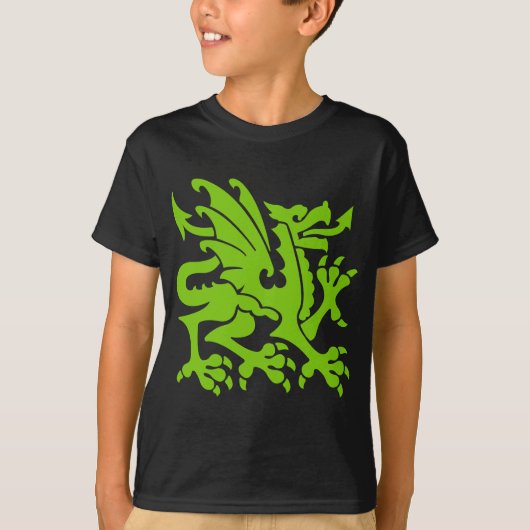 Heraldic Dragon 01 - Martian Green T-shirt (Voorkant)