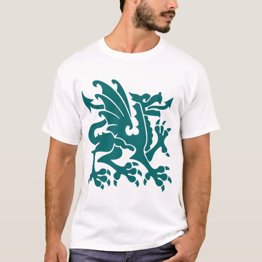 Heraldic Dragon 01 - Moss Green T-shirt (Voorkant)