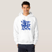 Heraldic Dragon 01 - Navy Blue Hoodie (Voorkant volledig)