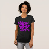 Heraldic Dragon 01 - Paars T-shirt (Voorkant volledig)