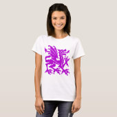 Heraldic Dragon 01 - Paars T-shirt (Voorkant volledig)