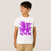Heraldic Dragon 01 - Paars T-shirt (Voorkant volledig)