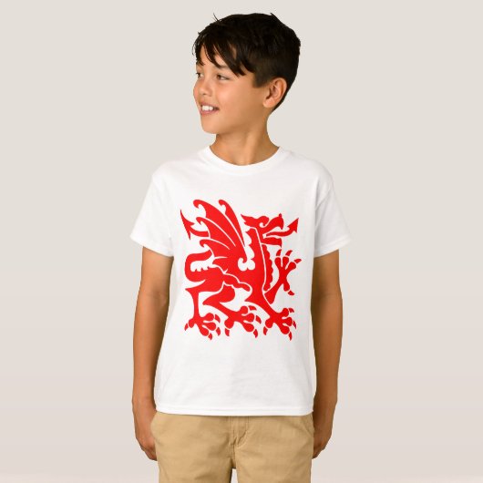 Heraldic Dragon 01 - Red T-shirt (Voorkant volledig)