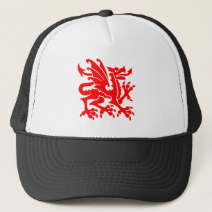 Heraldic Dragon 01 - Red Trucker Pet