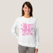 Heraldic Dragon 01 - Roze T-shirt (Voorkant volledig)