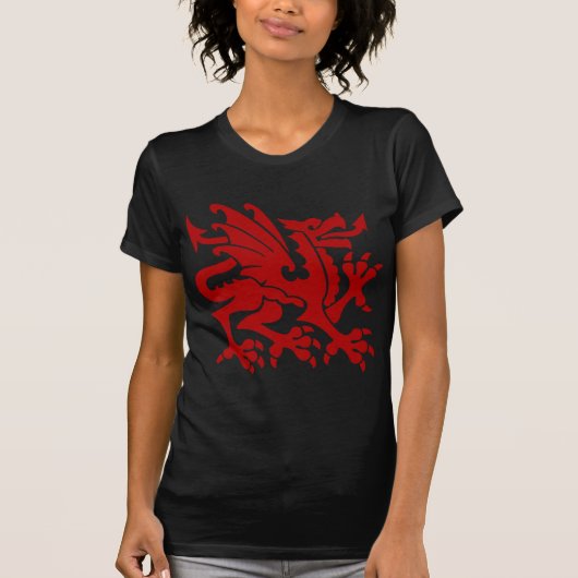 Heraldic Dragon 01 - Ruby Red T-shirt (Voorkant)