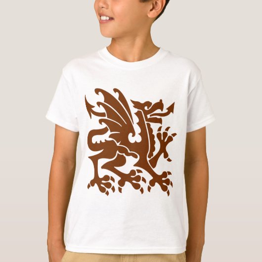 Heraldic Dragon 01 - Walnut T-shirt (Voorkant)