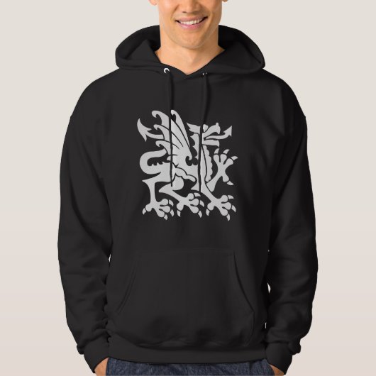 Heraldic Dragon 01 - White Hoodie (Voorkant)