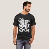 Heraldic Dragon 01 - White T-shirt (Voorkant volledig)